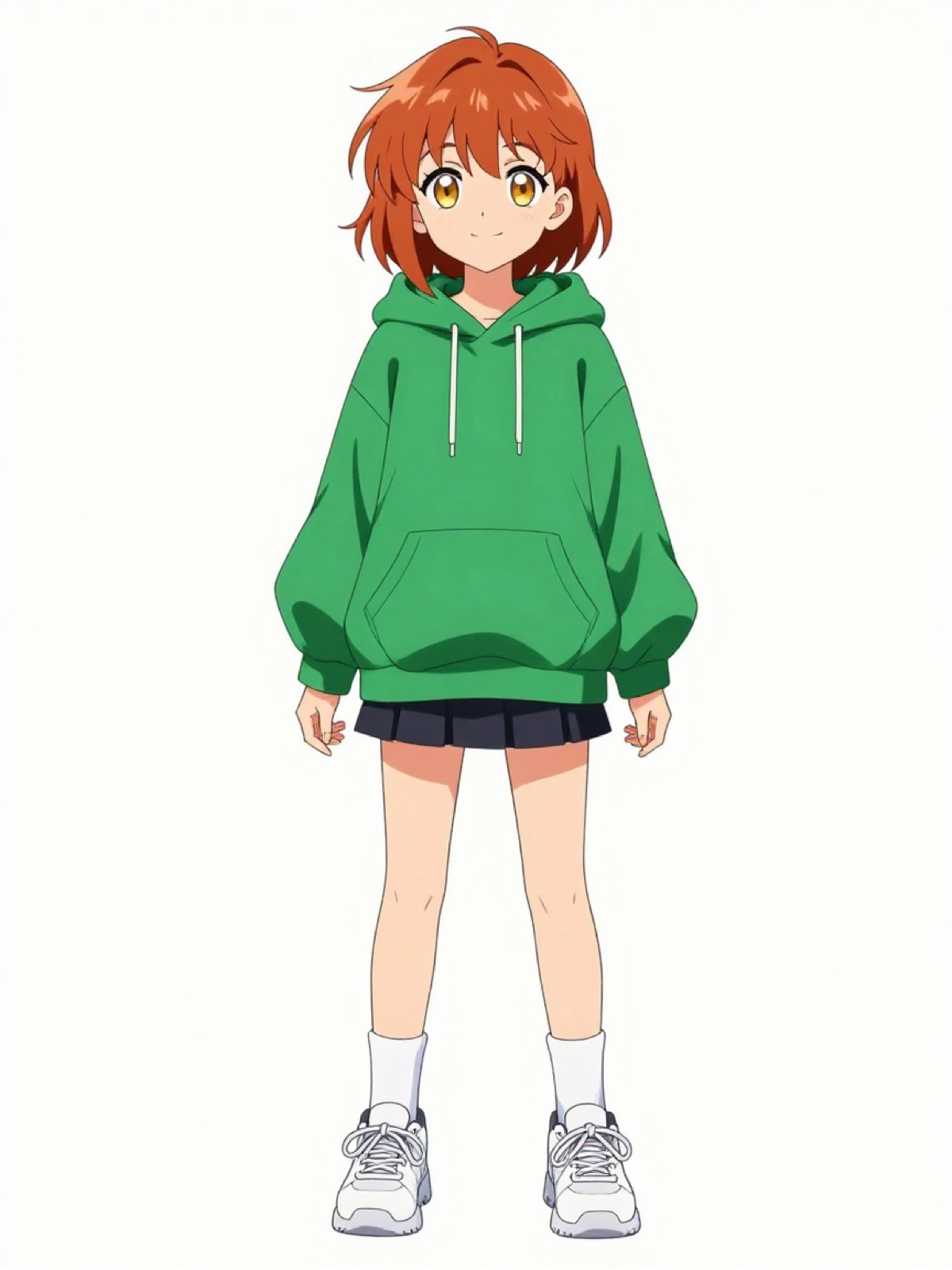 Full-body anime OC standing illustration with both feet and shoes visible